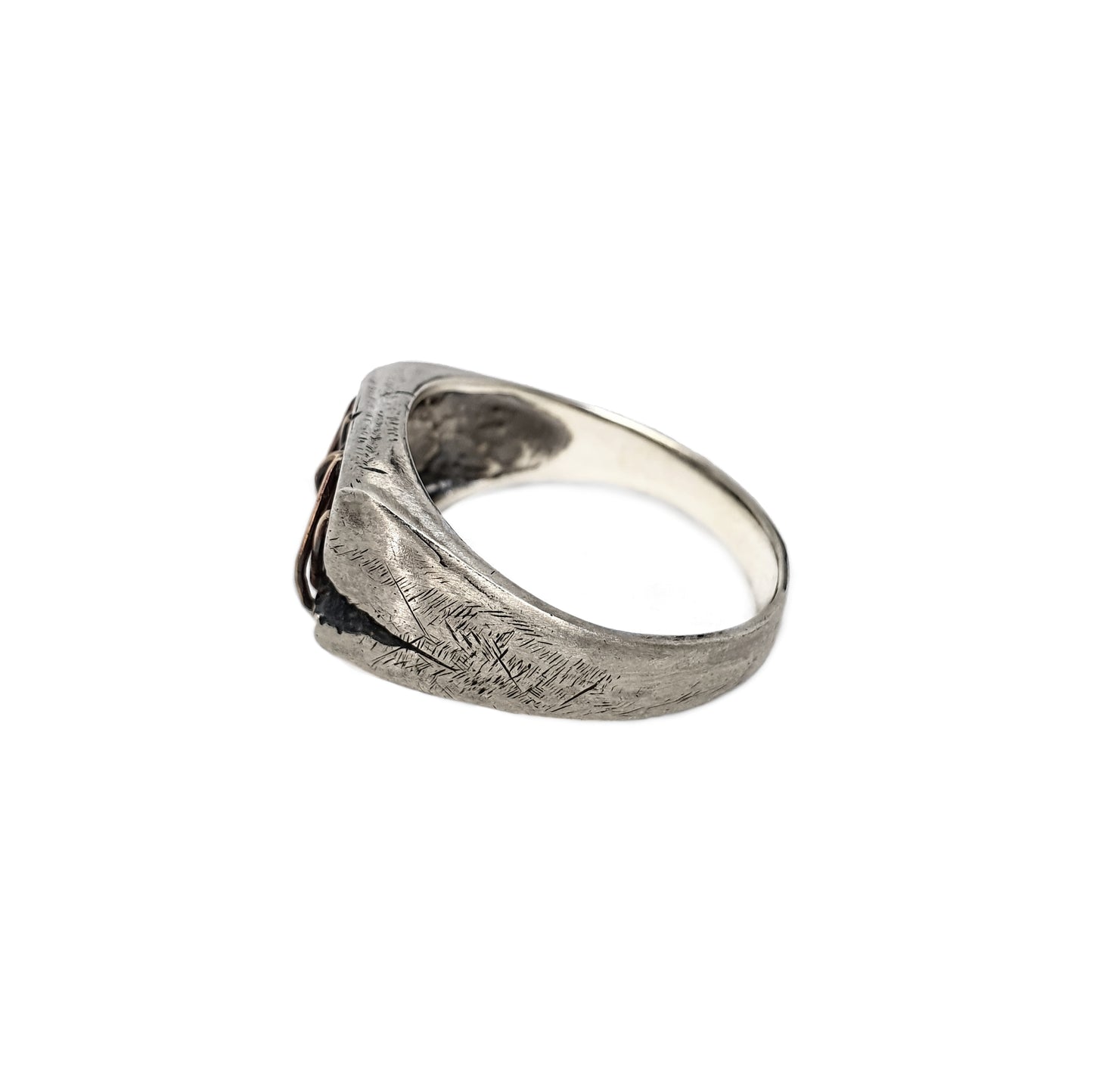 Silver Statement Ring 'Willpower Triumph'