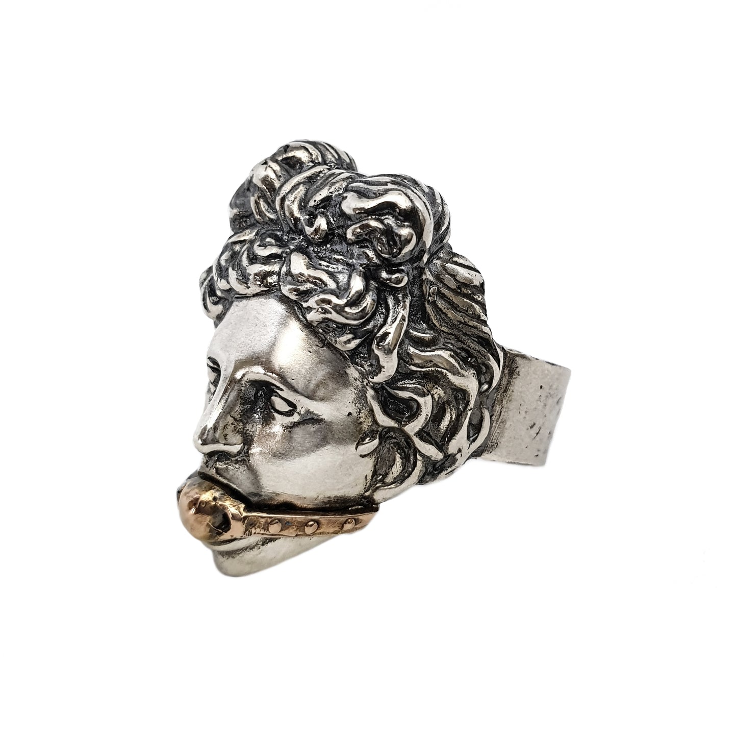Silver Statement Ring 'Silence is Golden'