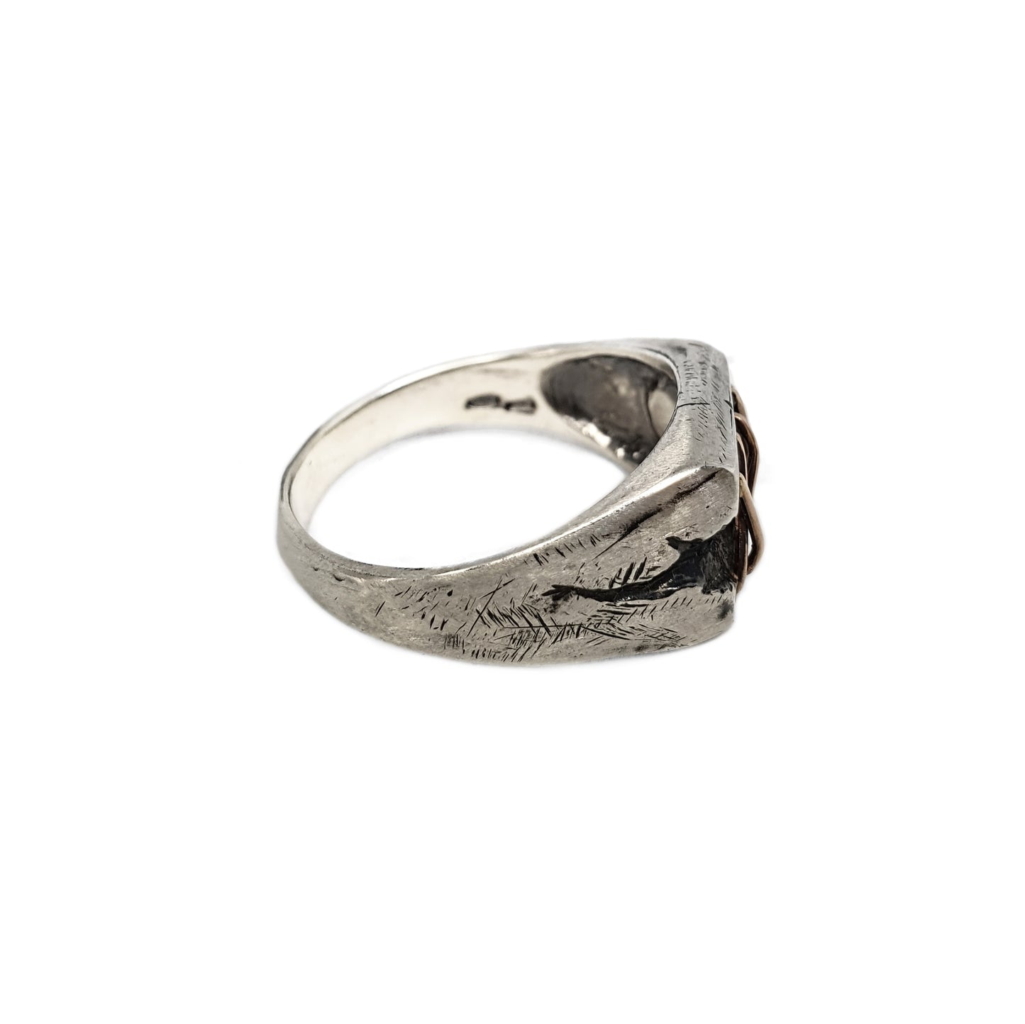 Silver Statement Ring 'Willpower Triumph'