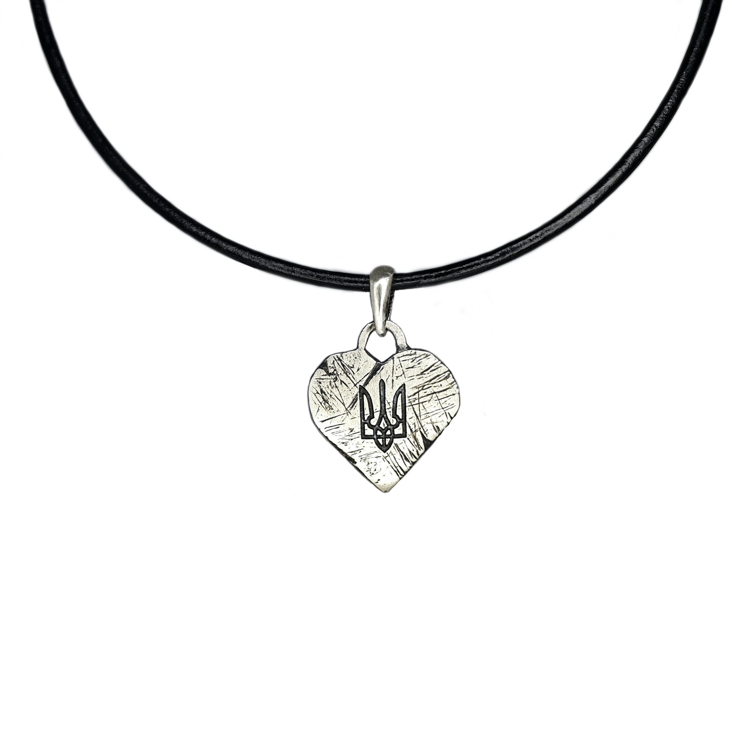 Silver Necklace 'Heart of Ukraine'